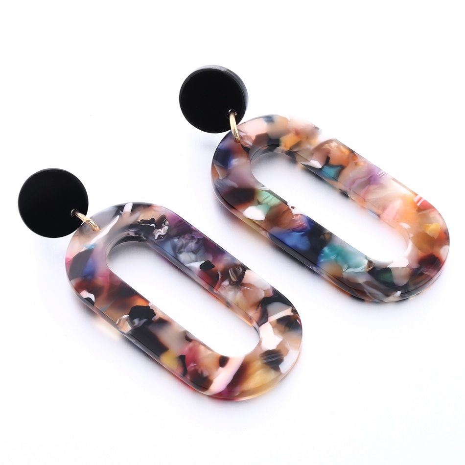 Đôi bông tai SP531 chất liệu acrylic kiểu dáng hình học xinh xắn cho nữ