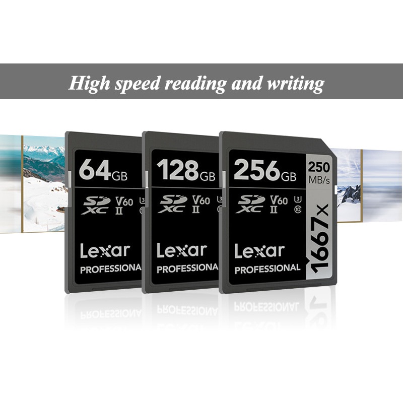 Thẻ Nhớ SD 1667X 128GB 64GB 256GB Class 10 U3 V60 250MB Dành Cho Máy Ảnh SDXC SDHC