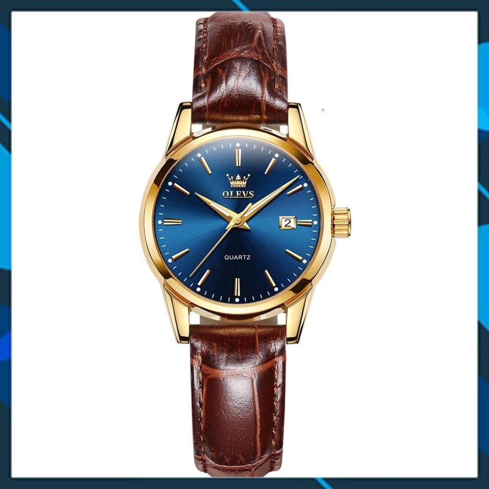 [CAO CẤP]Đồng hồ nữ thương hiệu olevs,chống nước,chống xước,dạ quang ban đêm,dây da cao cấp thời trang,BH 12th