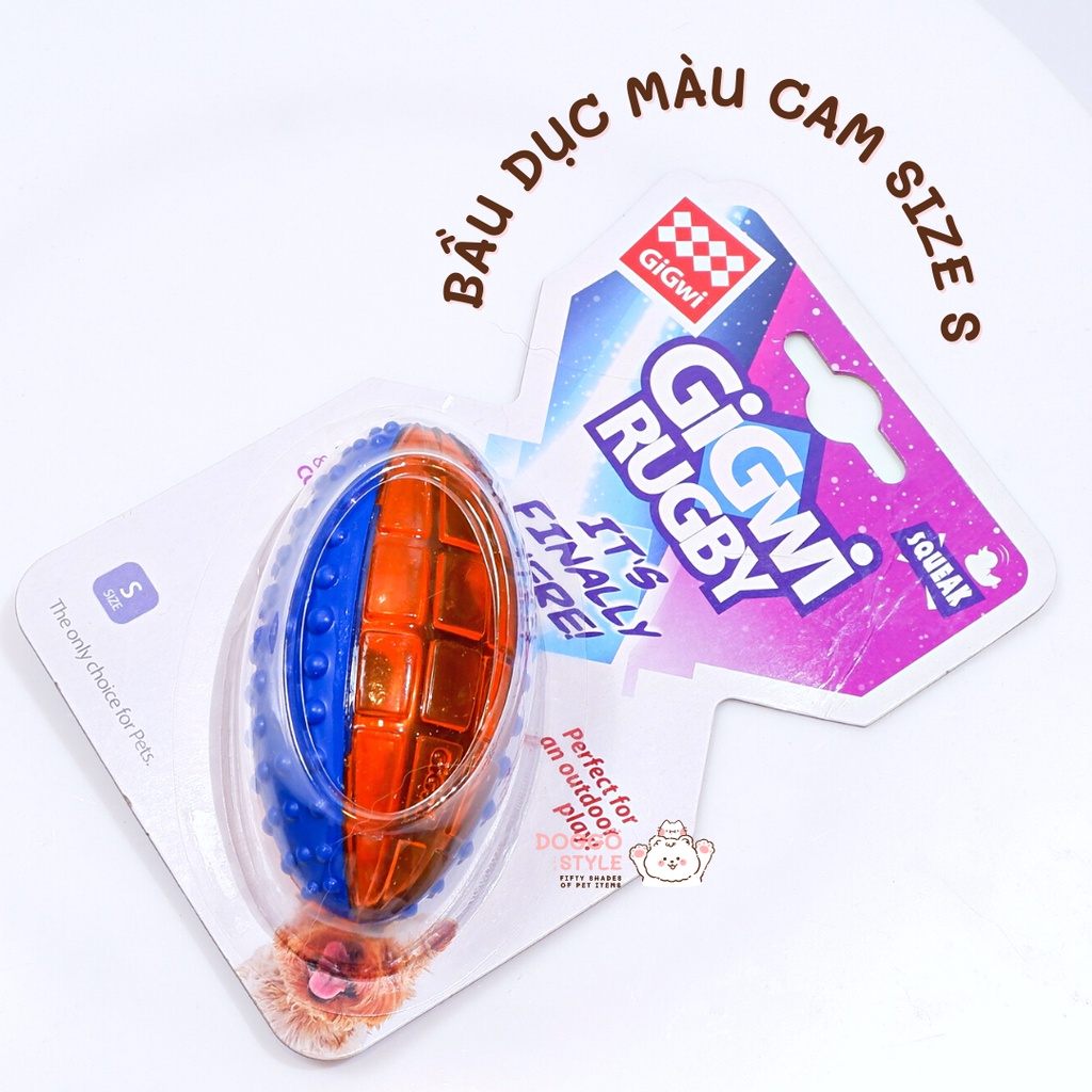 Đồ Chơi Cho Chó Lớn Cao Cấp Có Tiếng Kêu GiGwi G-Ball Giúp Làm Sạch Răng Giảm Stress DOGGOSTYLE