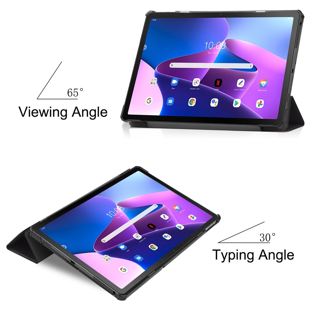 LENOVO Bao Da PU Máy Tính Bảng Nắp Lật Nam Châm Cho XiaoXin Pad 2022 10.6 "TB-125FU TB-128FU M10 Plus  TB-125 TB-128 10.61"