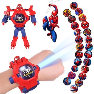 Đồ chơi đồng hồ siêu nhân robot biến hình chiếu 24 hình