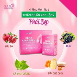 Bena Collagen GANA, collagen dạng bột công nghệ thủy phân peptit, hộp 30 gói