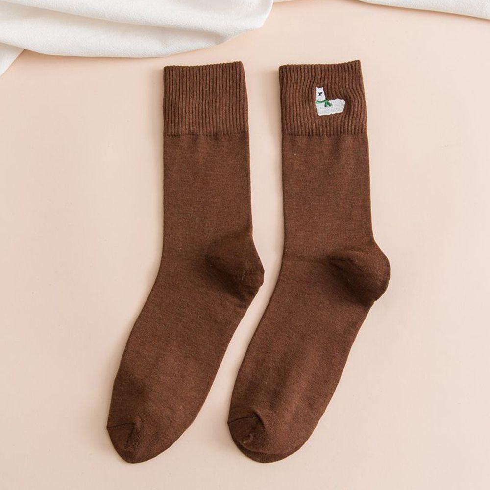 Vớ Mềm Thoáng Khí Thêu Họa Tiết Phong Cách Harajuku Cho Nữ