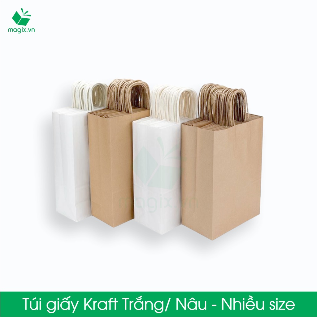 MTG1 MTG1T - 22x16x8cm - Combo 50 túi giấy Kraft Nhật cao cấp