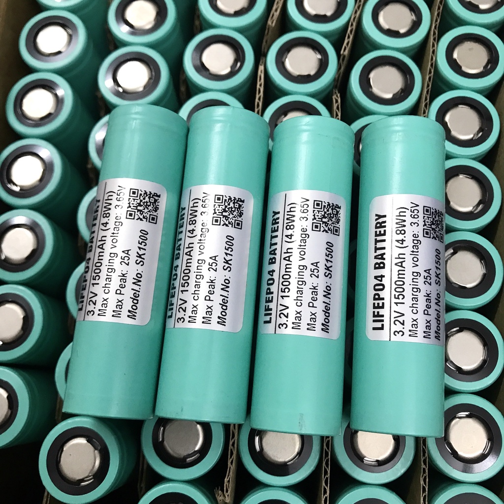 Pin sắt LifePO4 18650 1500mAh 3.2V mới 100%
