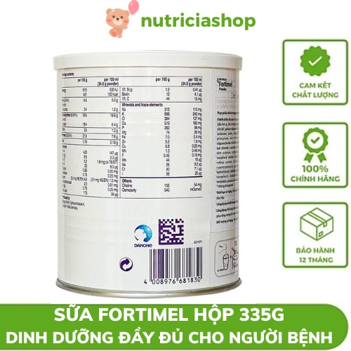 Sỉ 1 thùng [12 hộp] Sữa bột Fortimel cho người bệnh ung thư, bệnh nhân sau phẫu thuật, người suy dinh dưỡng