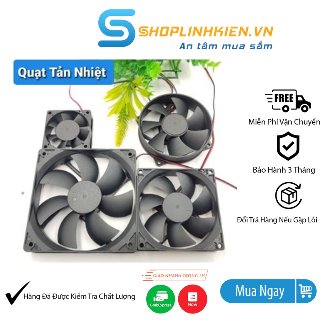 Quạt Tản Nhiệt Brushless 12V 3000RPM 95225 Quạt Thổi Nhiệt Hút Mùi PC 12CM 9CM 6CM - ShopLinhKienM2M