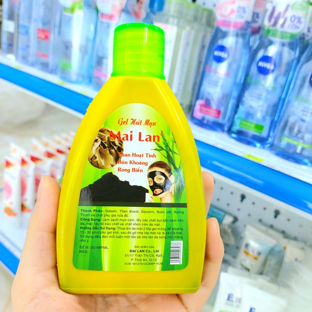 Gel Lột Mụn Cám''' Mai Lan - Tẩy tế Bào Chết Nha Đam & Than Tre 60g / 200g