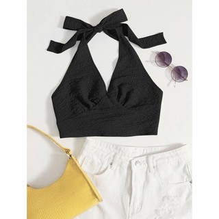 Áo croptop dây buộc cổ