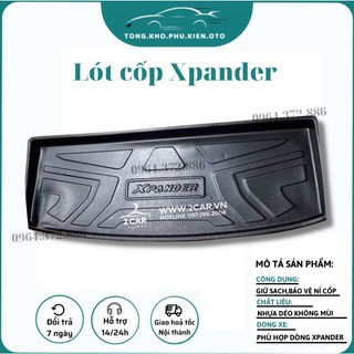 Lót cốp xe Xpander/ Xpander Cross 2018 2019 2020 2021 2022 2023 2024, nhựa dẻo không mùi