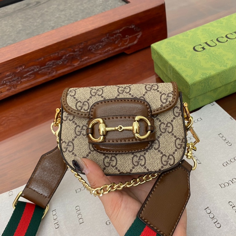 GUCCI Túi Xách Mini Phối Dây Xích Đeo Vai Thời Trang Chất Lượng Cao Cho Nữ
