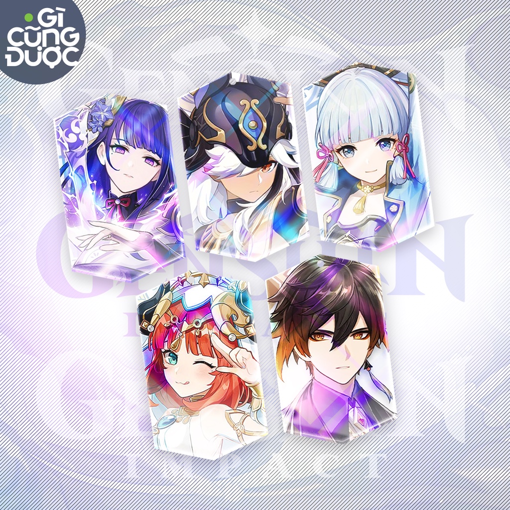Móc khóa HOLOGRAM Genshin Impact Cyno Nilou Raiden Zhongli BST 2209