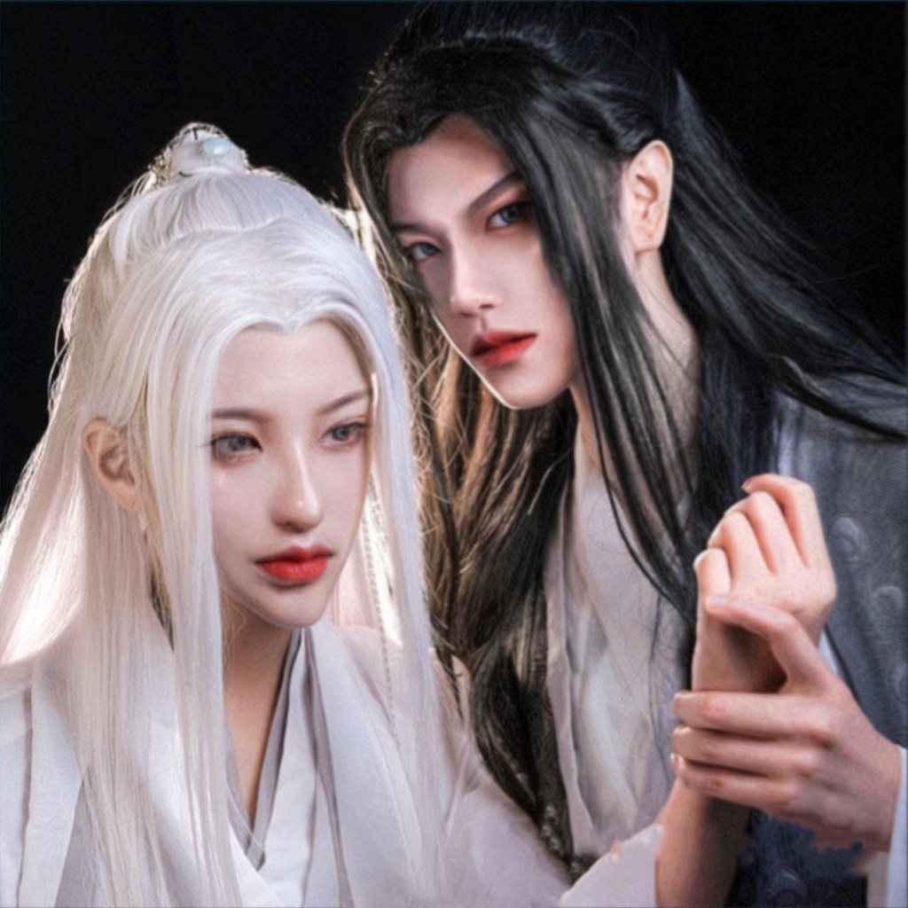 Bộ Tóc Giả Dài Kiểu Hán Phục Trung Hoa Cá Tính Cho Nam