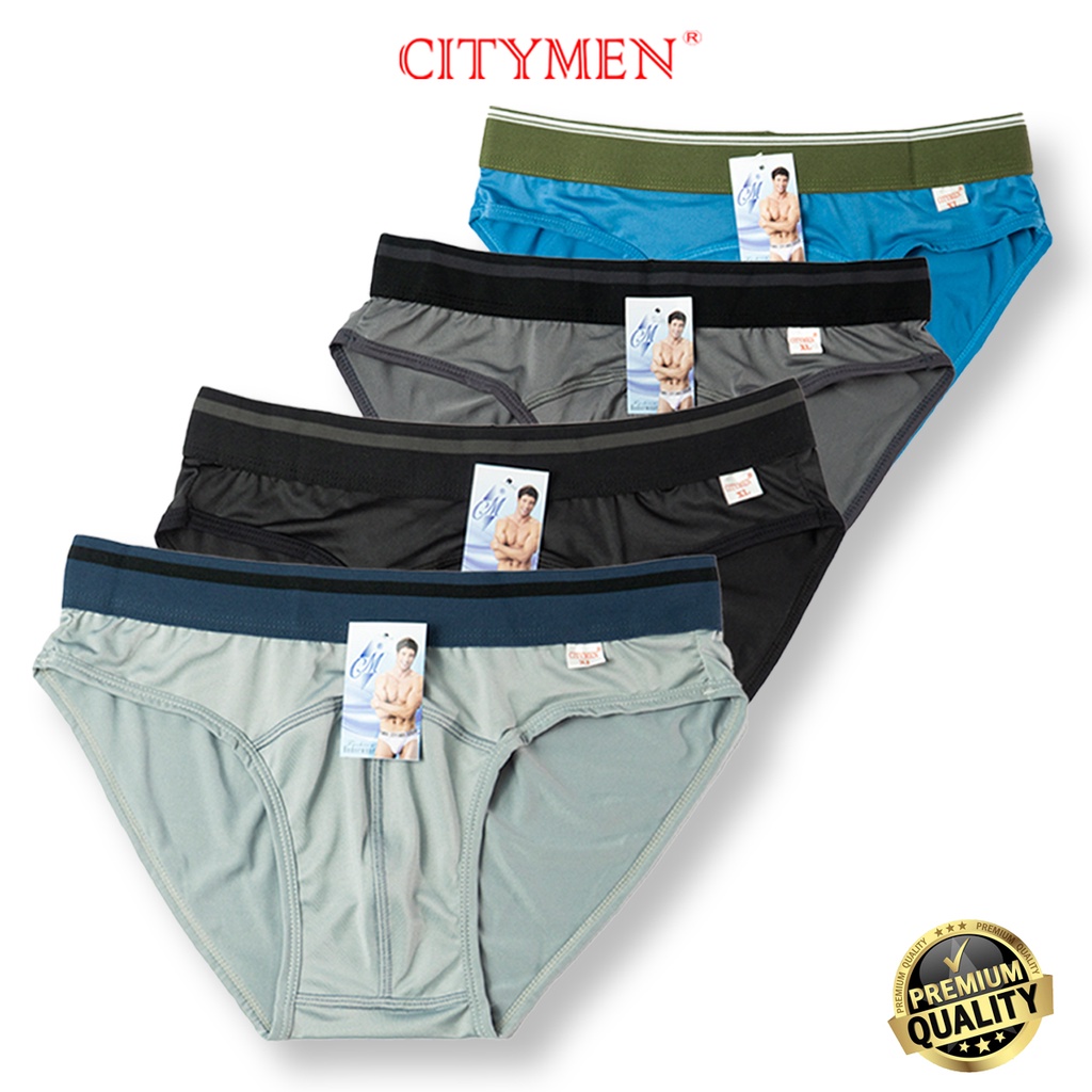 Combo 4 Quần Lót Nam CITYMEN Lưng Trơn Vải Thun Lạnh Co Dãn 4 Chiều Cao Cấp