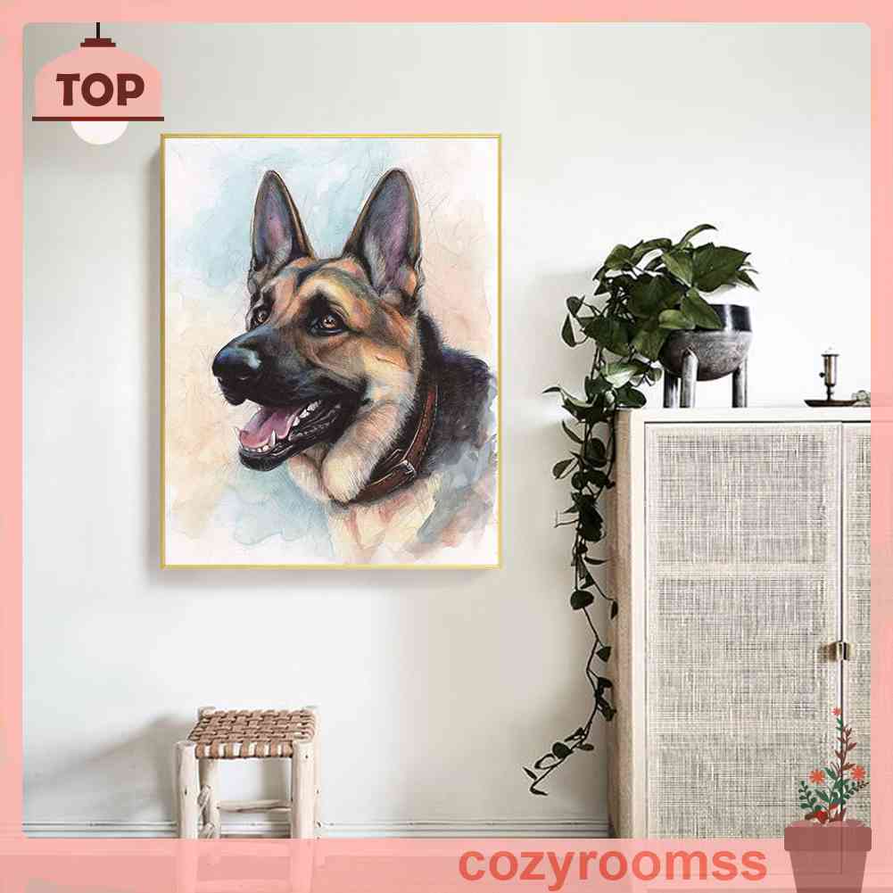 (canvas no printing)  Toàn Bộ Bộ Tranh Thêu Chữ Thập 11CT DIY Hình Chú Chó Xinh Xắn Đáng Yêu