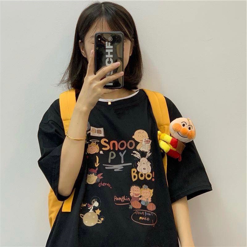 Áo thun phông nam nữ PINK tay lỡ form rộng BOO Unisex