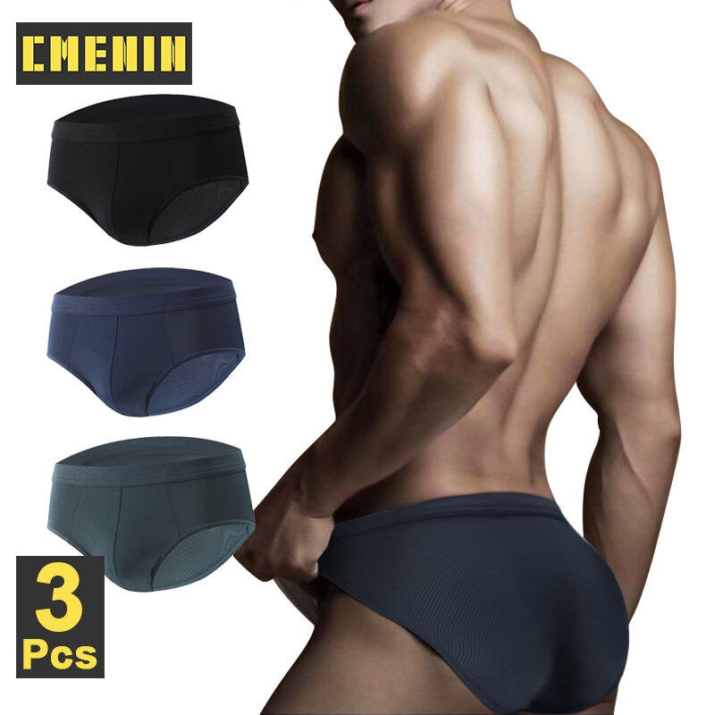 Bộ 3 Quần Lót Nylon Thoáng Khí Gợi Cảm Cho Nam Homme CM808