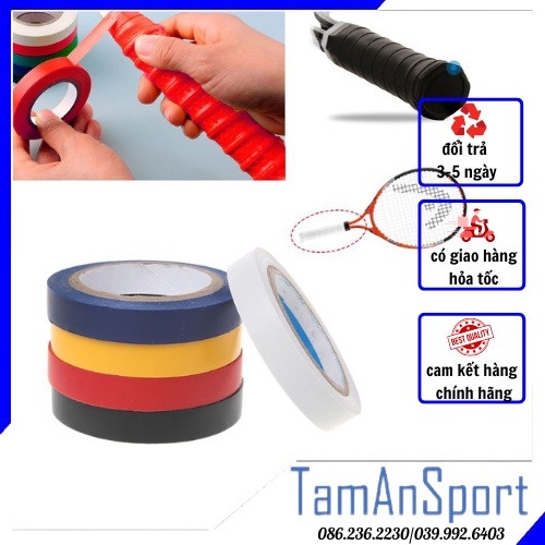 Băng keo dán quấn cán vợt cầu lông, băng dính dán cán vợt độ dính tốt, mỏng nhẹ nhiều màu sắc- Tâm An Sports