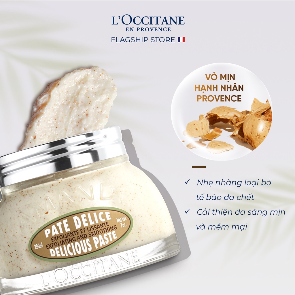 Kem Tẩy Tế Bào Chết Toàn Thân Hạnh Nhân L'Occitane Almond Delicious Paste 200ml