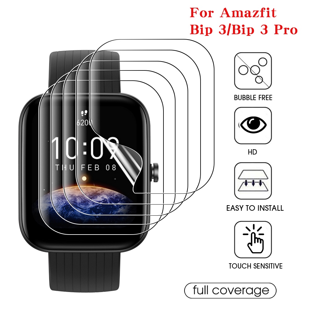 1 Kính Cường Lực Bảo Vệ Mặt Đồng Hồ Thông Minh Amazfit Bip 3 / Bip 3 Pro Kèm Phụ Kiện