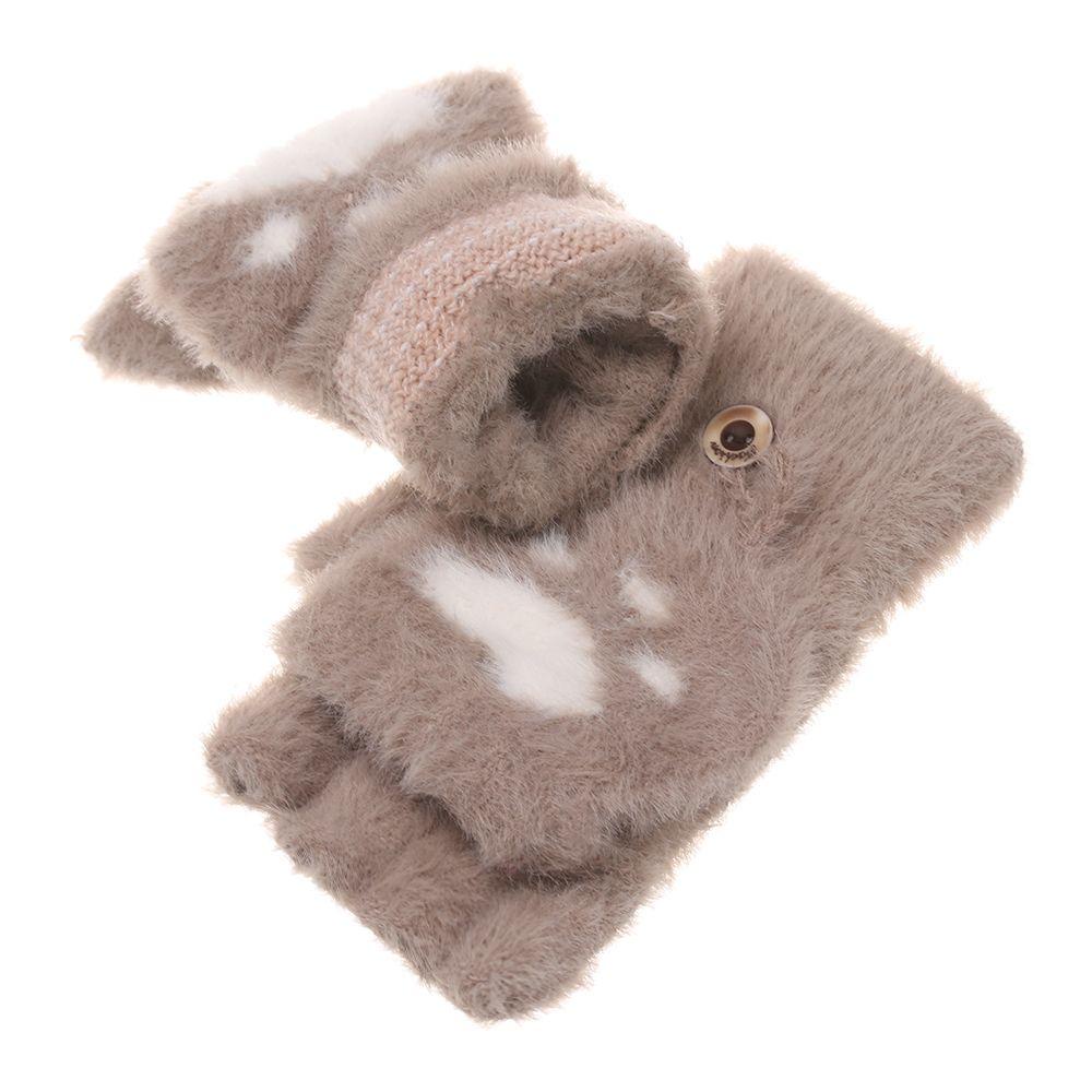 1 Đôi Găng Tay Giữ Ấm Mùa Đông Bằng Nhung Dày Dặn Cho Bé