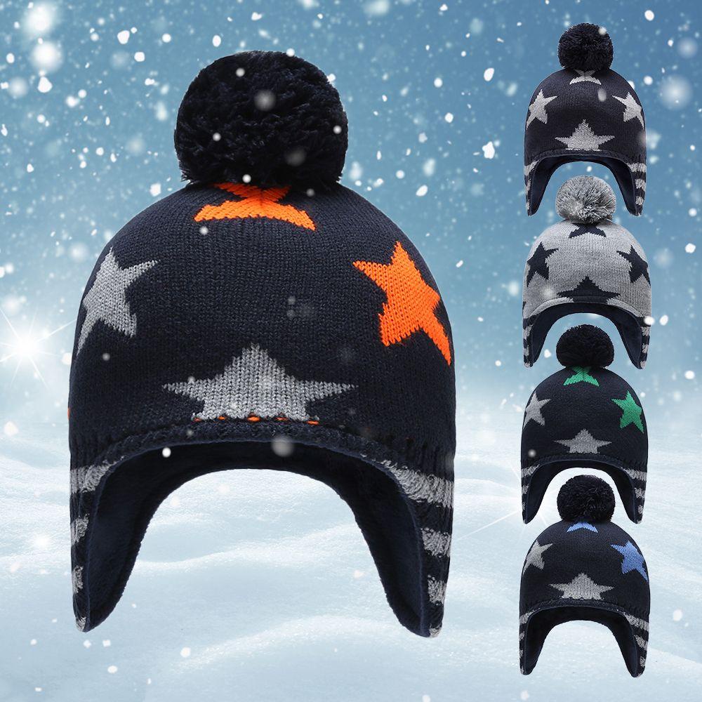 Mũ Len Beanie Đính Ngôi Sao Thời Trang Cho Bé