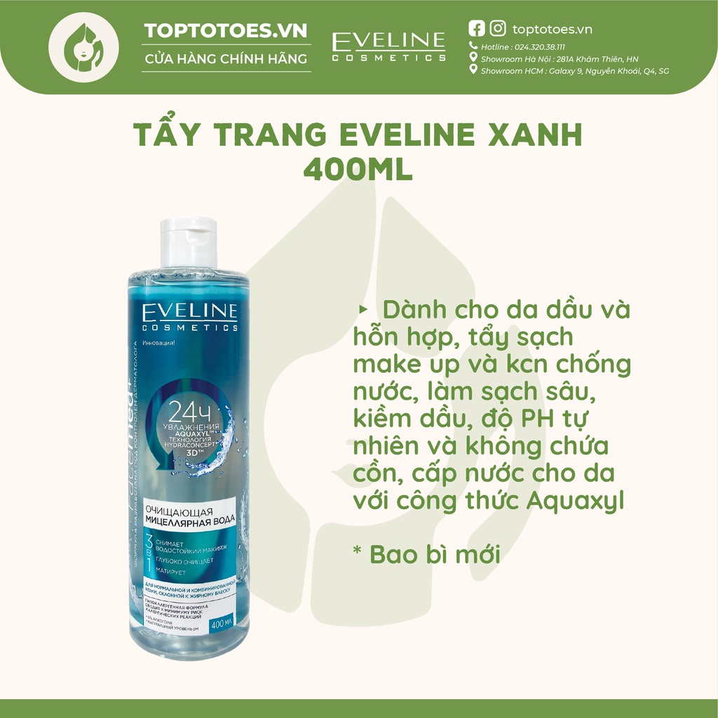 Nước tẩy trang Eveline Facemed+ Micellar 3 in 1 tẩy sạch cho mặt-mắt-môi, giữ ẩm cho da