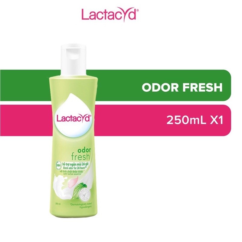 Dung dịch vệ sinh phụ nữ ngăn mùi 24h lactacyd odor fresh 60ml 250ml trầu - ảnh sản phẩm 2