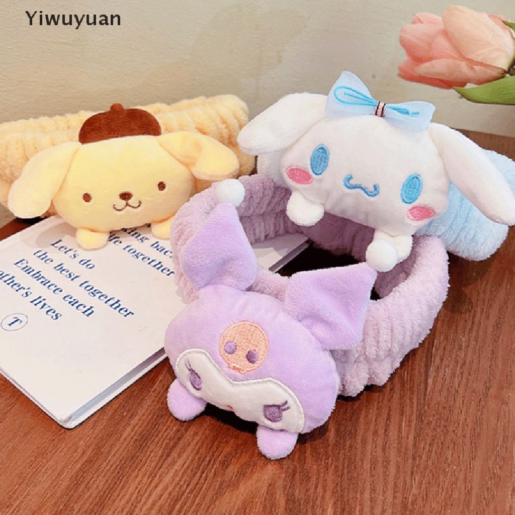 &lt; Yiwuyuan &gt; Băng Đô Rửa Mặt Búp Bê Nhồi Bông Dễ Thương Hình Anime My Melody Kuromi Kawaii Cho Nữ