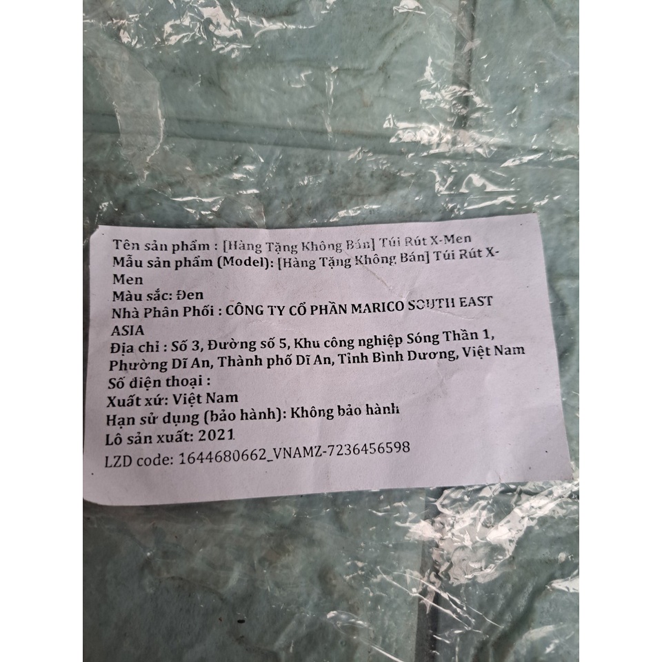 Balo dây rút Xmen màu đen