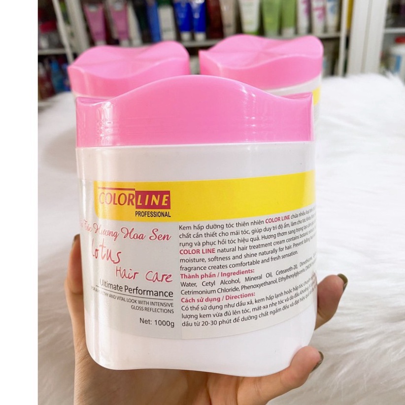 Kem Hấp Dầu, Ủ Tóc Hương Sen Colorline Cao Cấp 1000ml Hàng Việt Nam Cao Cấp