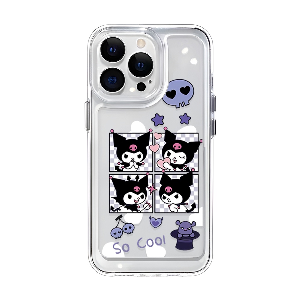 Ốp Điện Thoại Trong Suốt Họa Tiết Hoạt Hình Sanrio Kuromi Cho iphone 14 Pro Max 14 Plus 13 11 12 7Plus X XR XS Max