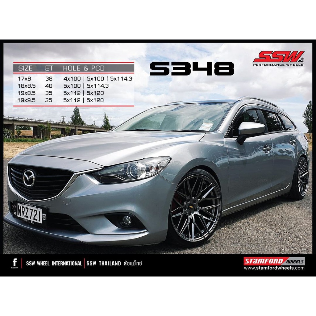 Mâm SSW Thái Lan S348 19 inch 5x114.3 dành cho các dòng xe Hyundai Santafe, Kia Sorento, Sedona, Honda CRV, Kia Carnival