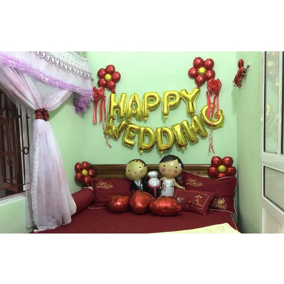 Set bóng Happy Weeding ♥️ GIÁ RẺ ♥️ trang trí phòng cưới