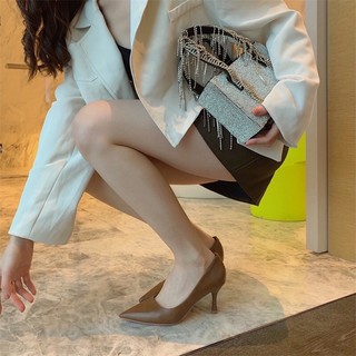 Full box ⭐️ Giày cao gót nhọn công sở da trơn basic