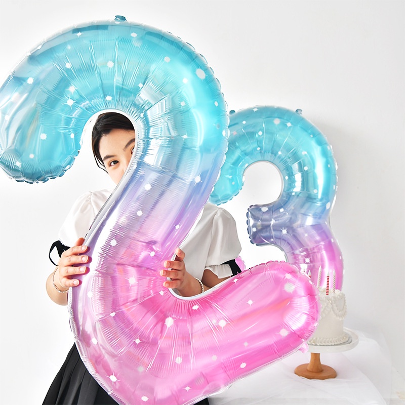 Bong Bóng Hình Số Màu Sắc 40inch