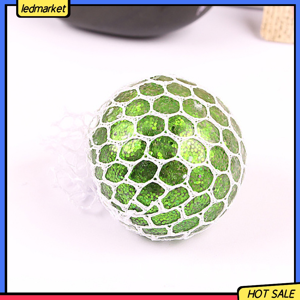 Đồ Chơi Nắn Bóp Đàn Hồi Giảm Stress Hình Hạt Đậu Đính Kim Sa