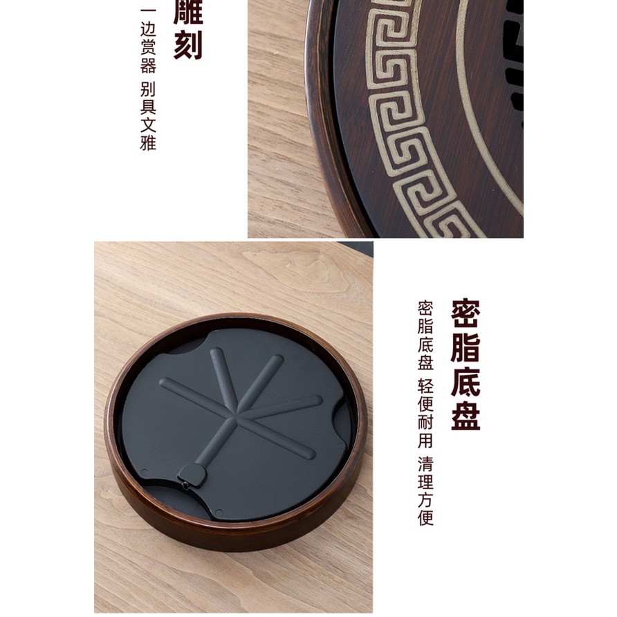 Khay  uống trà cao cấp hình tròn mã 678TN