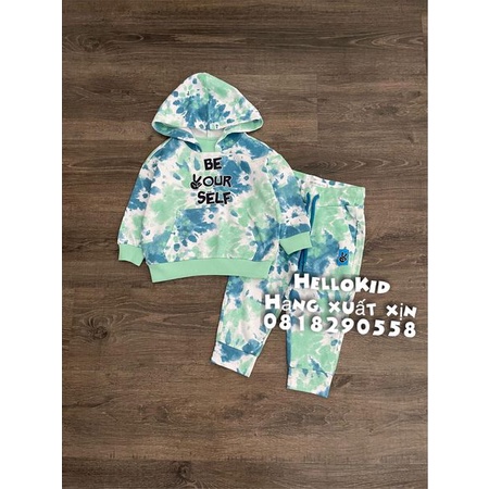 B543 - Bộ nỉ da cá loang yourself bé trai& bé gái