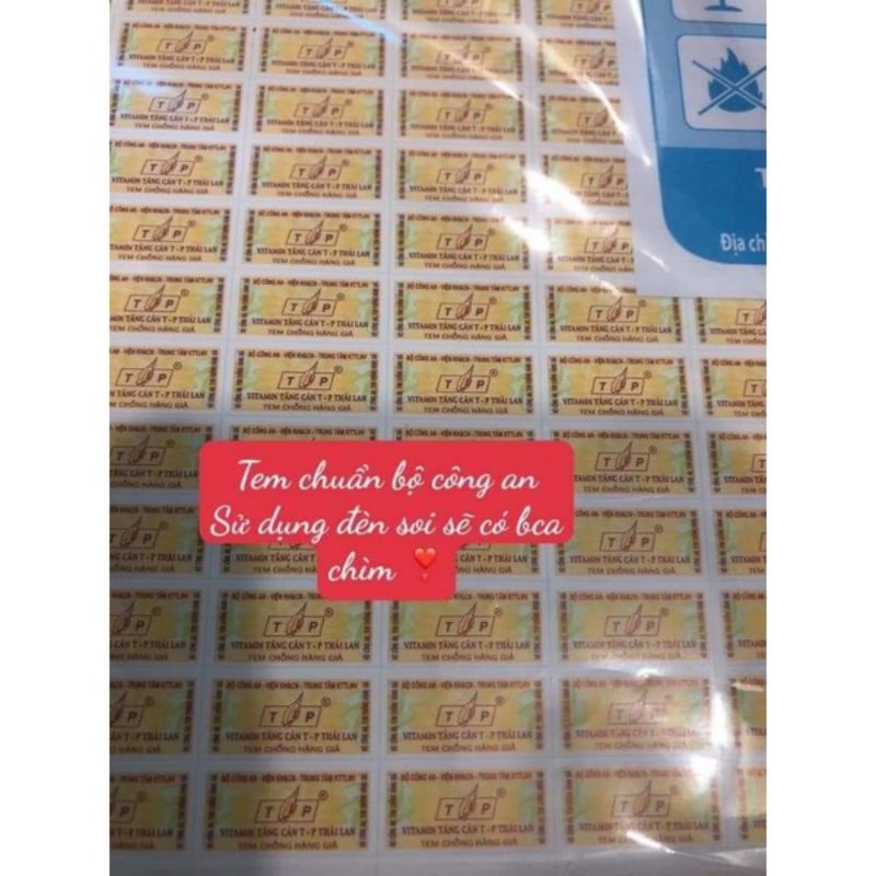 [Mẫu Mới]9 Vitamin tăng cân TP Thái Lan ( hàng bao chuẩn)