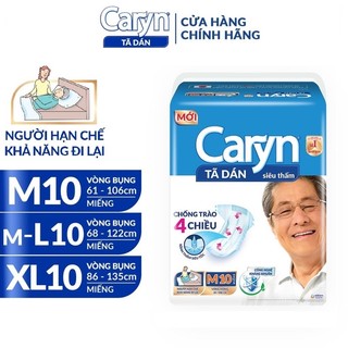 Tã dán siêu thấm caryn size m / l / xl 10 miếng