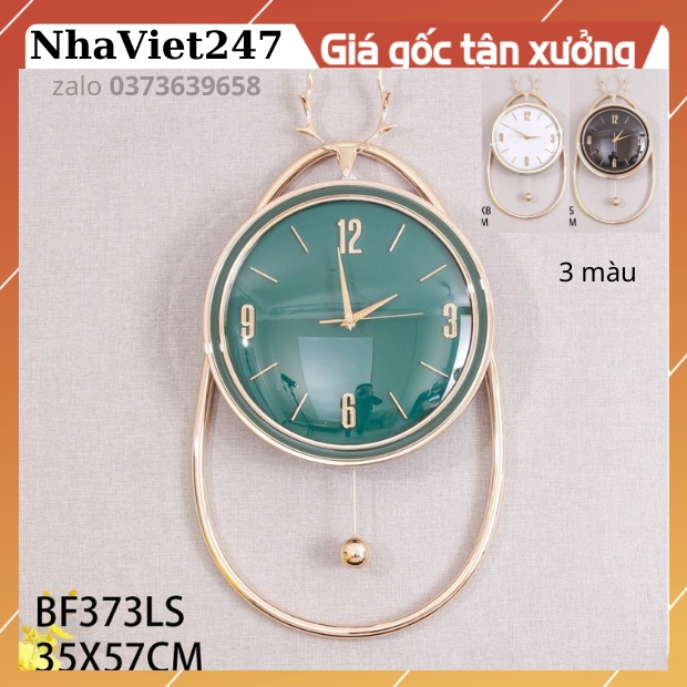 Đồng Hồ Treo Tường Trang Trí-Mã 373-Kt 75x35cm-phong cách Bắc Âu-đơn giản,sang trọng,bền, đẹp,giá rẻ-quà tặng ý nghĩa