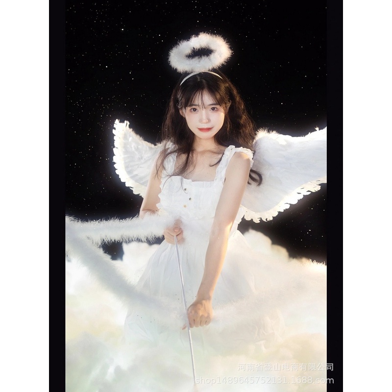 COSPLAY CÁNH THIÊN THẦN TRẮNG bộ cánh thiên thần hóa trang nhiều màu sắc cho bé và người lớn