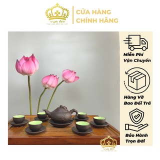 Bộ ấm chén uống trà bát tràng cao cấp, bộ ấm trà gốm sứ - trường sa đoạn trúc