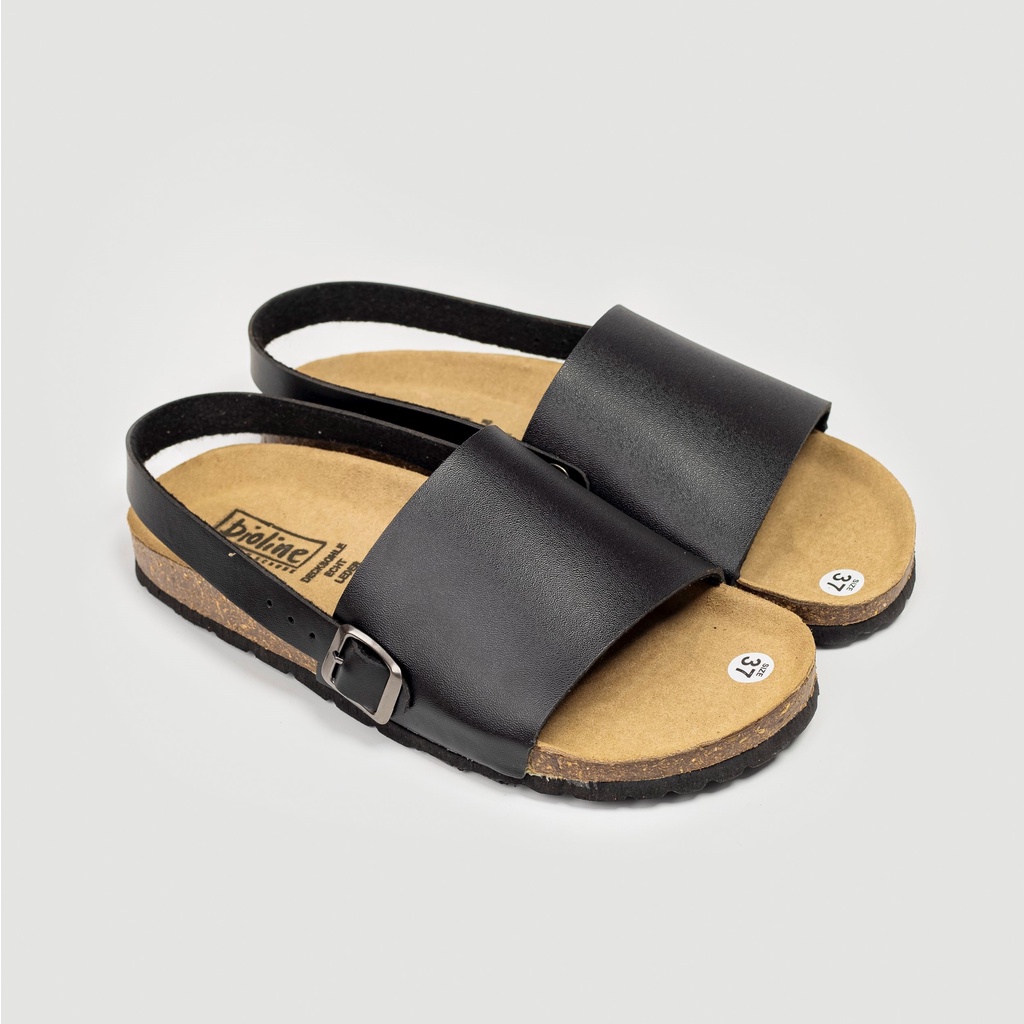 Mã PU22 - Sandal Birken Đế Trấu BIOLINE Official Thiết Kế Unisex Quai Cách Điệu Da PU