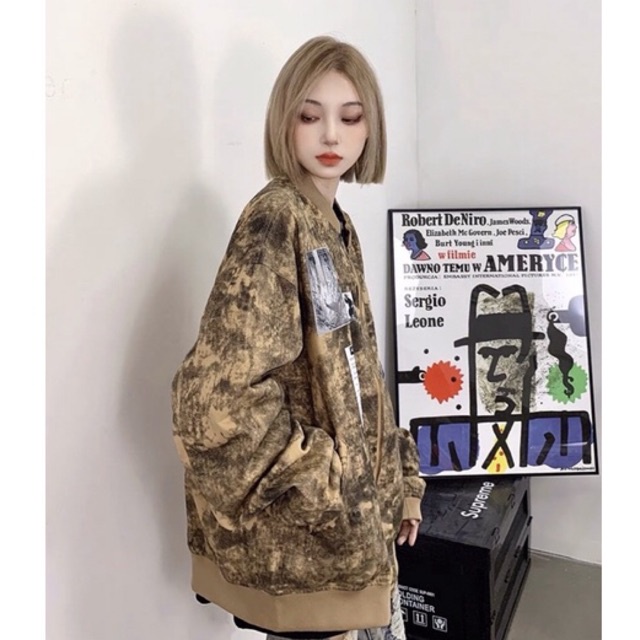 Áo Khoác BOMBER Họa Tiết Rằn Ri Độc Lạ, Áo Khoác Hot Trend Mùa Đông 2022 Tao.baotrend.Hn