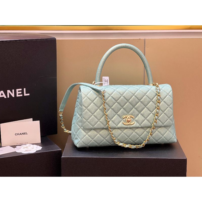 Túi xách nữ C.N Co.co da hạt sz28cm quai cầm vồng cao chắc chắn cực sang