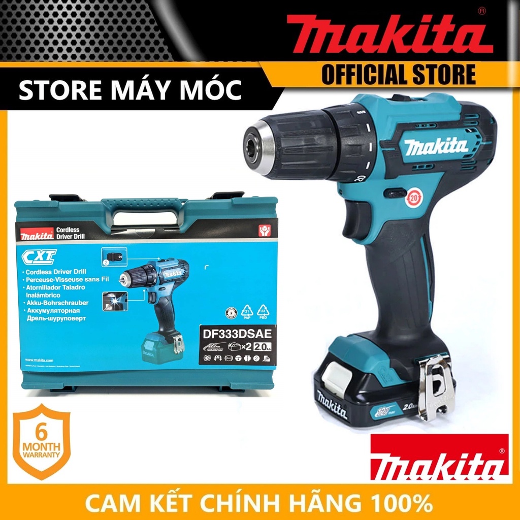 MÁY KHOAN VẶN VÍT DÙNG PIN 12V 170 W MAKITA DF333DSAE- HÀNG CHÍNH HÃNG