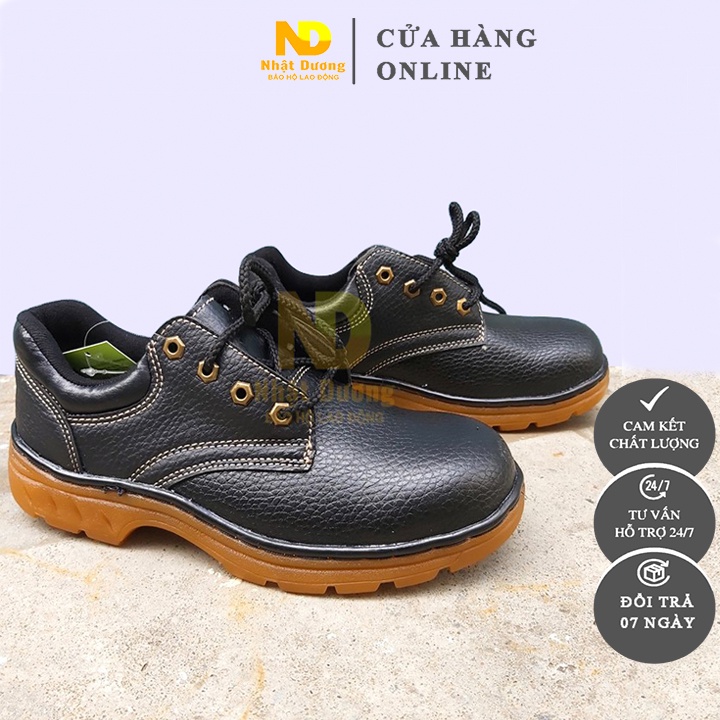 Giày bảo hộ lao động XP đế vàng xịn kếp, Giày lao động chống đinh, chống dập ngón, chống trơn, chịu dầu